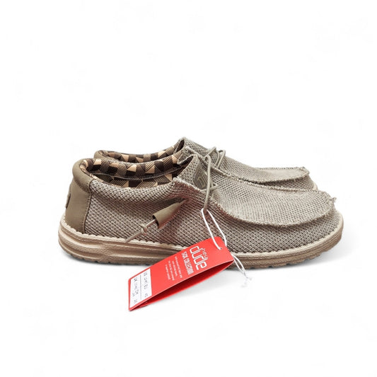 Men's Beige Hey Dude Slip-On Loafers Wally Sock Style - Larmar's New And Used Products