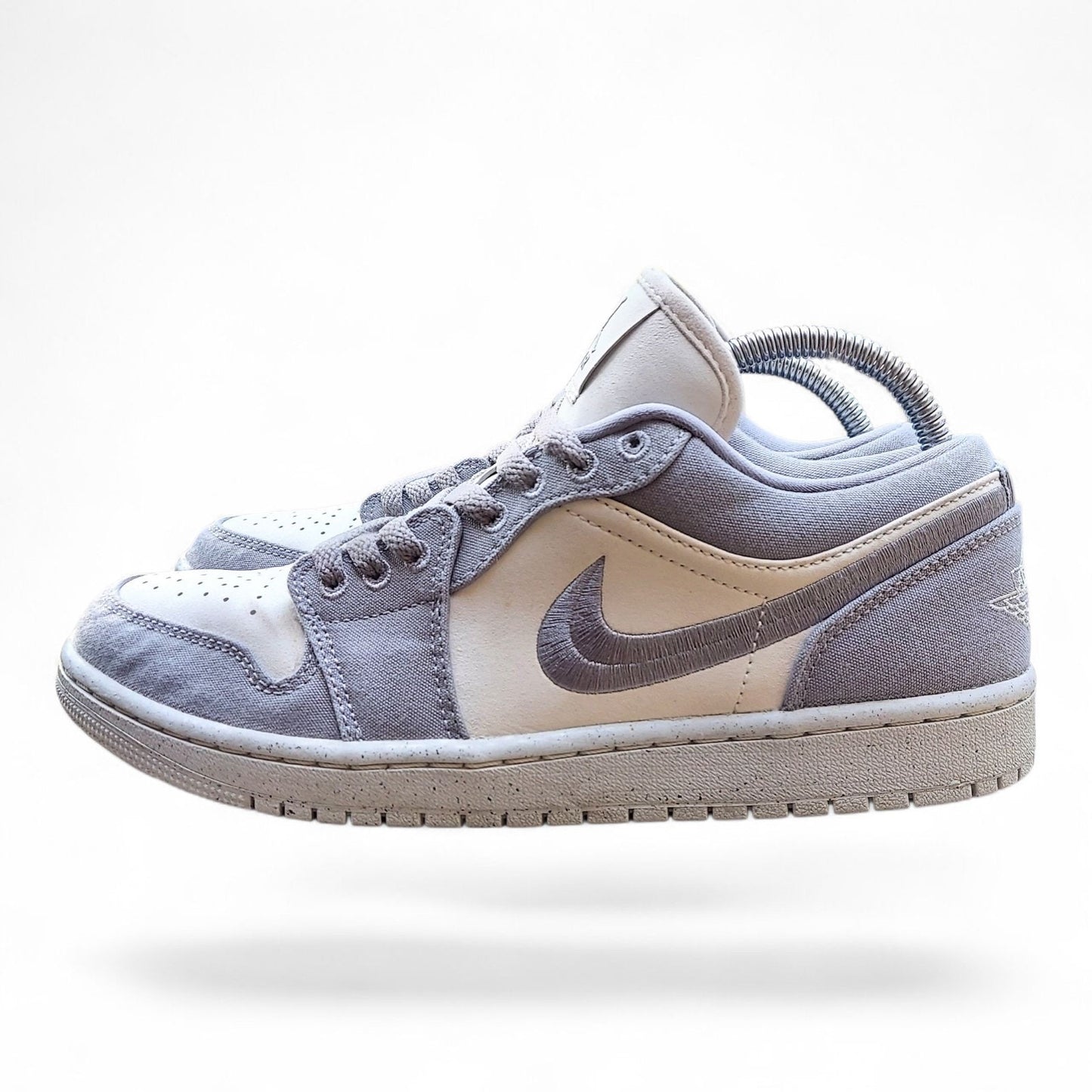 Nike Air Jordan 1 Low Steel Grey Sail Womens 9.5 Mens 8 Sneakers Shoes
