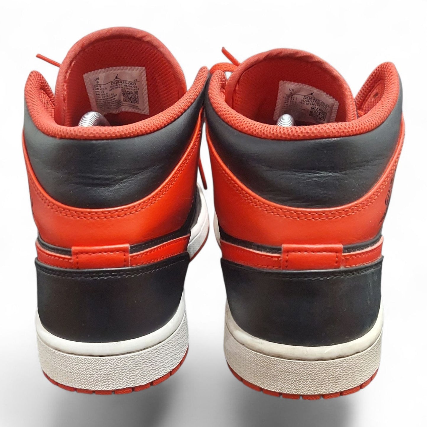 Nike Air Jordan 1 Mid Bred Alternate Black Red Men’s Size 9 Sneakers Used