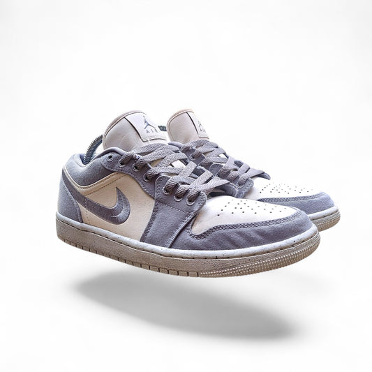 Nike Air Jordan 1 Low Steel Grey Sail Womens 9.5 Mens 8 Sneakers Shoes