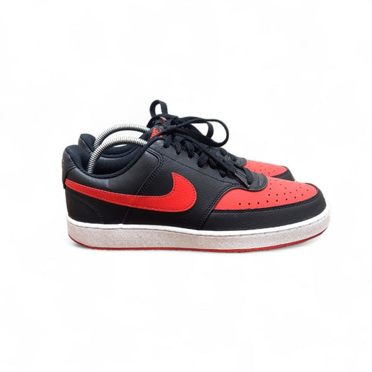 Nike Court Vision Low Black/Red Sneakers - Men's Size 9.5 New Without Box
