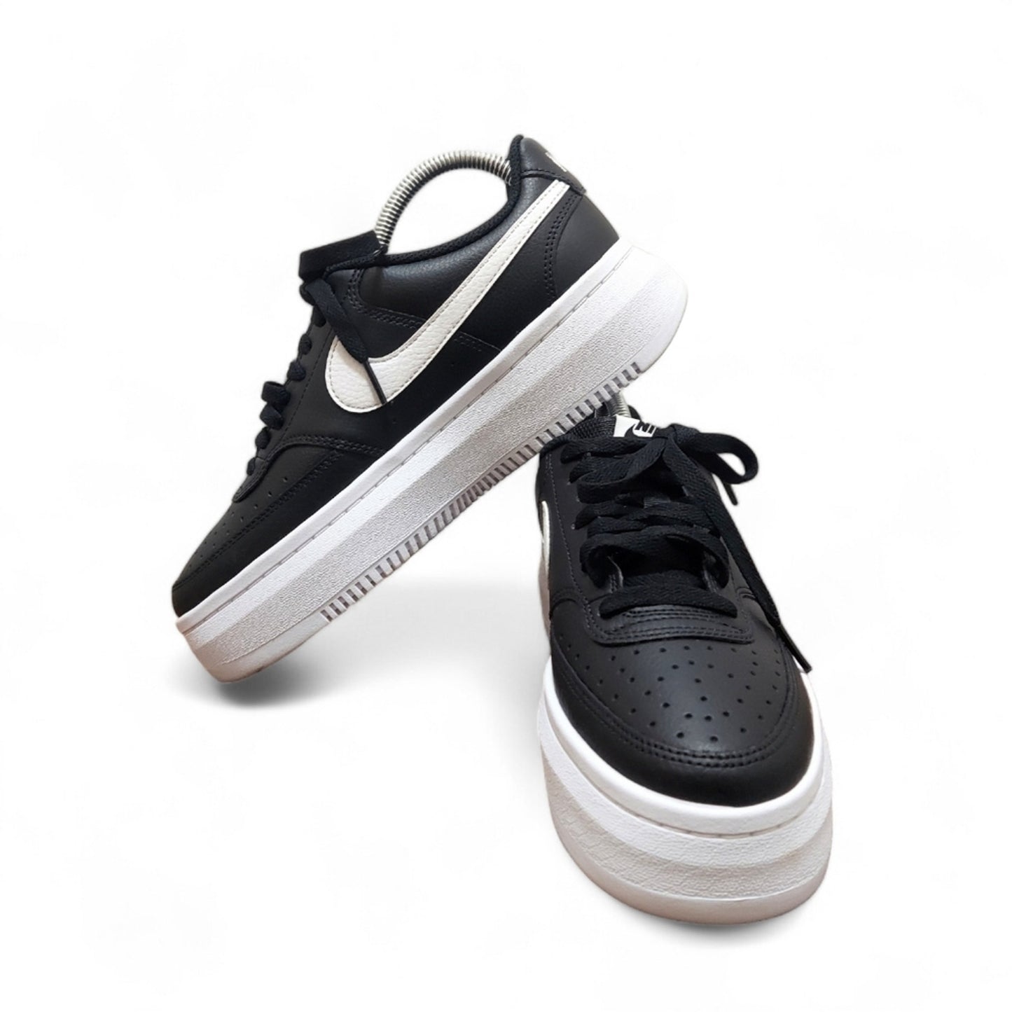 Nike Court Vision Alta Black/White Sneakers - Women's Size 9.5 New Without Box