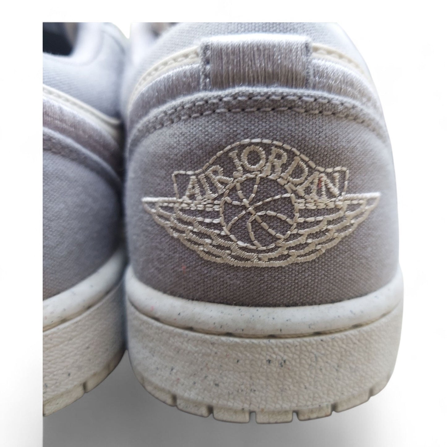 Nike Air Jordan 1 Low Steel Grey Sail Womens 9.5 Mens 8 Sneakers Shoes