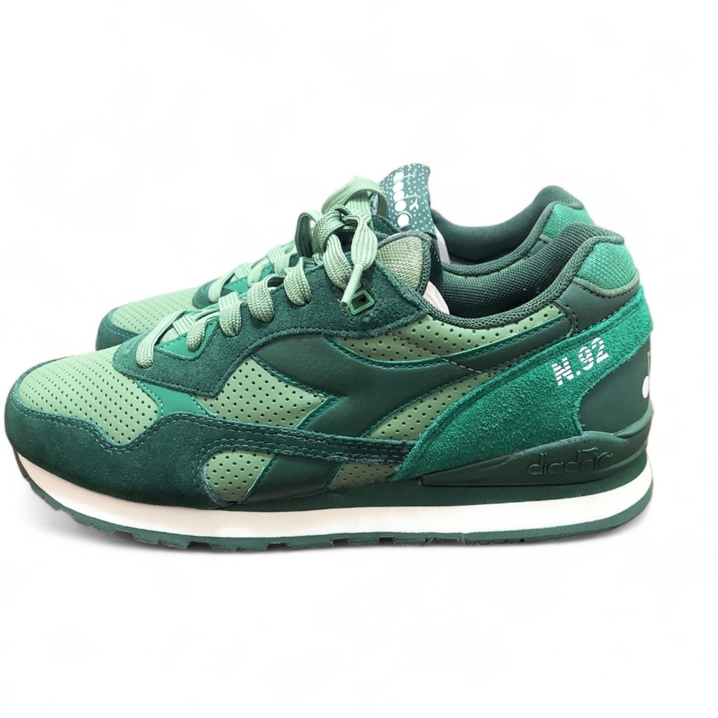 Diadora N92 Ivy Green Classic Running Sneakers - Men's Size 8 New No Box