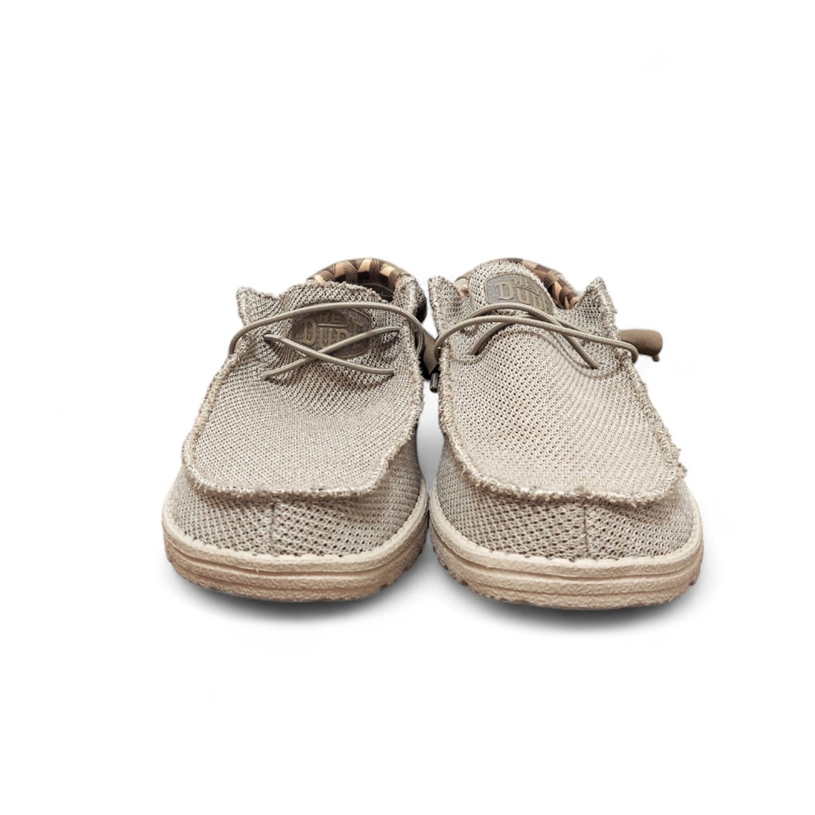 Men's Beige Hey Dude Slip-On Loafers Wally Sock Style - Larmar's New And Used Products