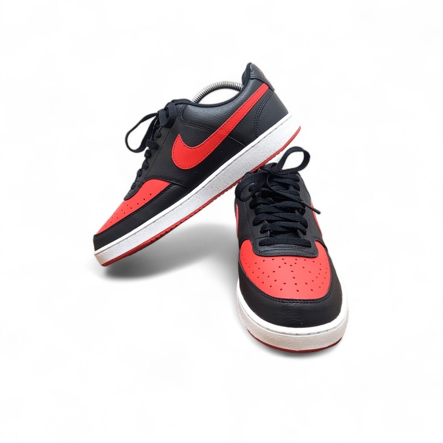 Nike Court Vision Low Black/Red Sneakers - Men's Size 9.5 New Without Box
