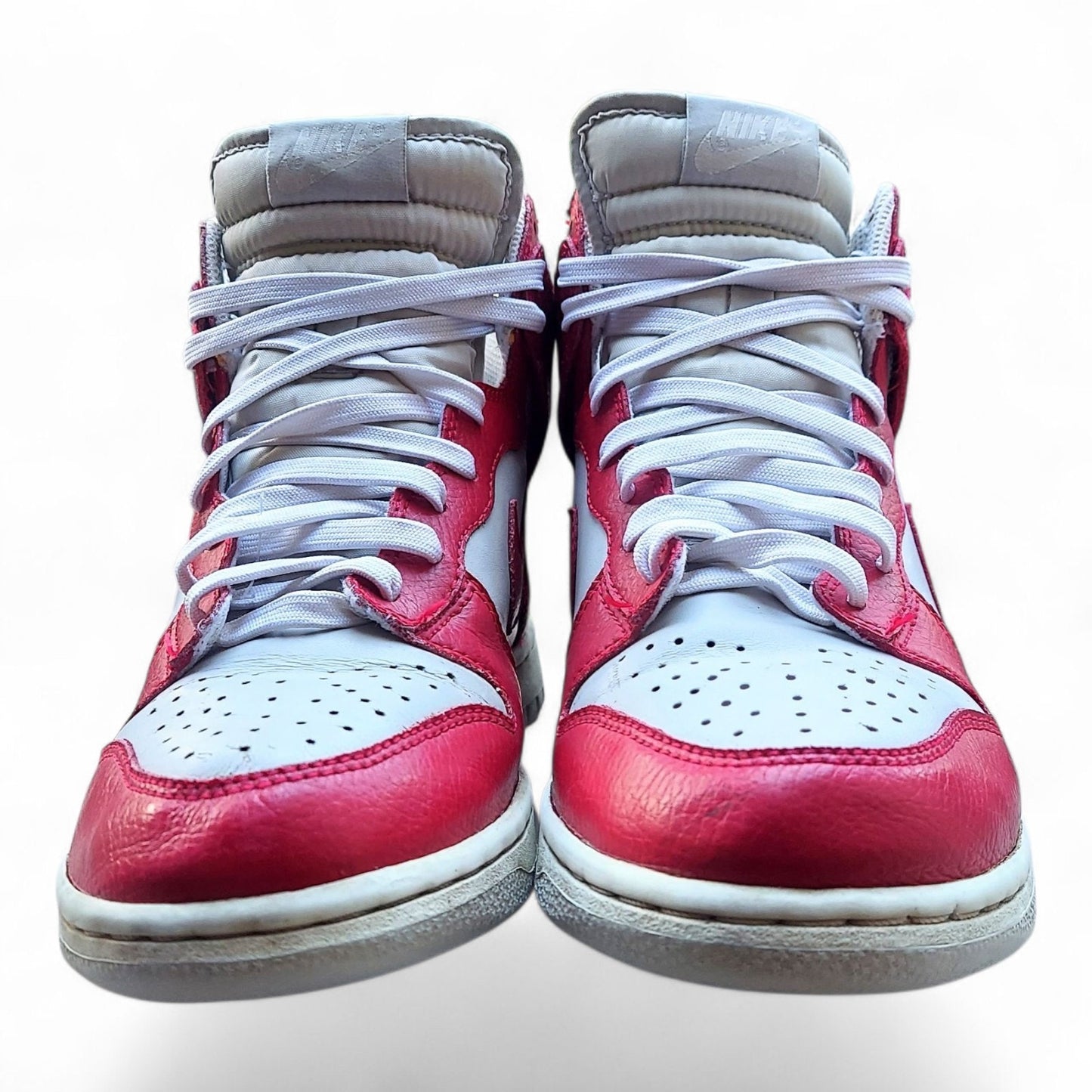 Nike Dunk High Gym Red Neutral Grey Sail Womens 8 Sneakers 407922-602