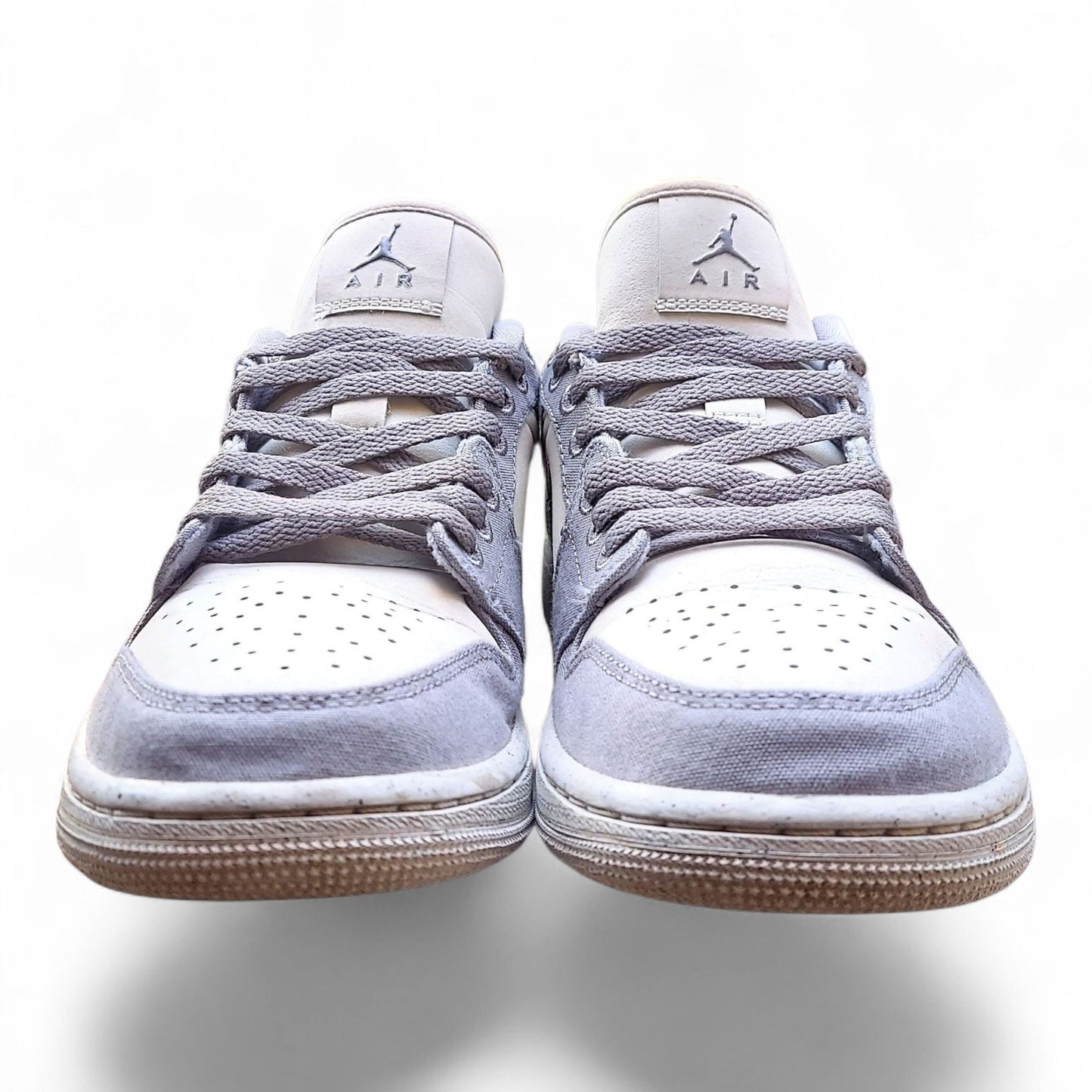 Nike Air Jordan 1 Low Steel Grey Sail Womens 9.5 Mens 8 Sneakers Shoes