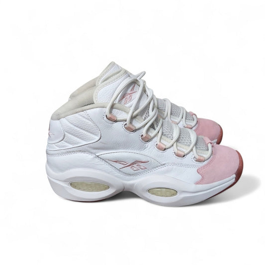 Reebok Question Mid Pink White Allen Iverson Basketball Sneakers Men's Size 10.5