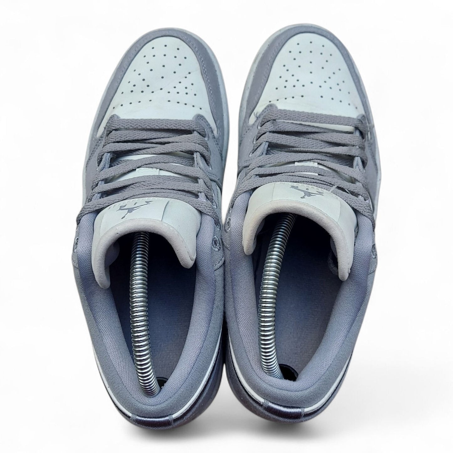 Nike Air Jordan 1 Low Steel Grey Sail Womens 9.5 Mens 8 Sneakers Shoes