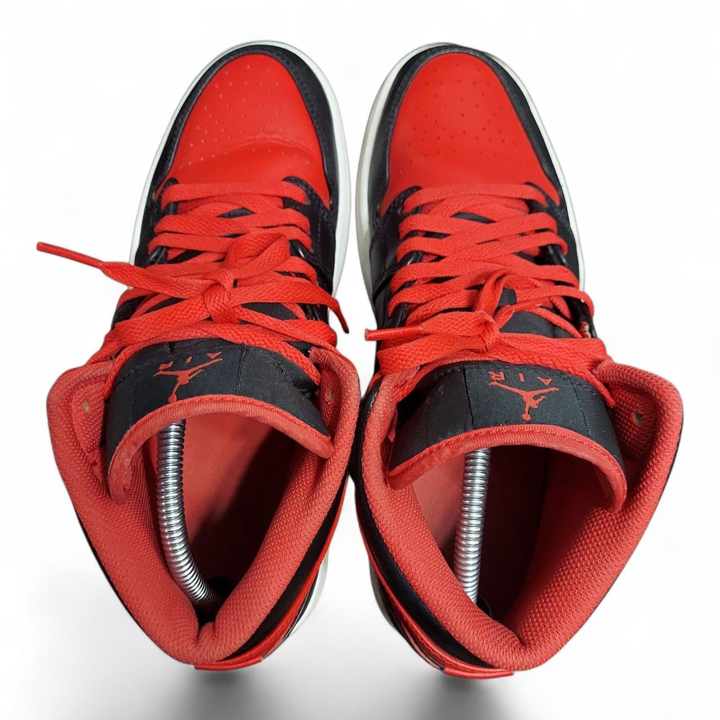Nike Air Jordan 1 Mid Bred Alternate Black Red Men’s Size 9 Sneakers Used
