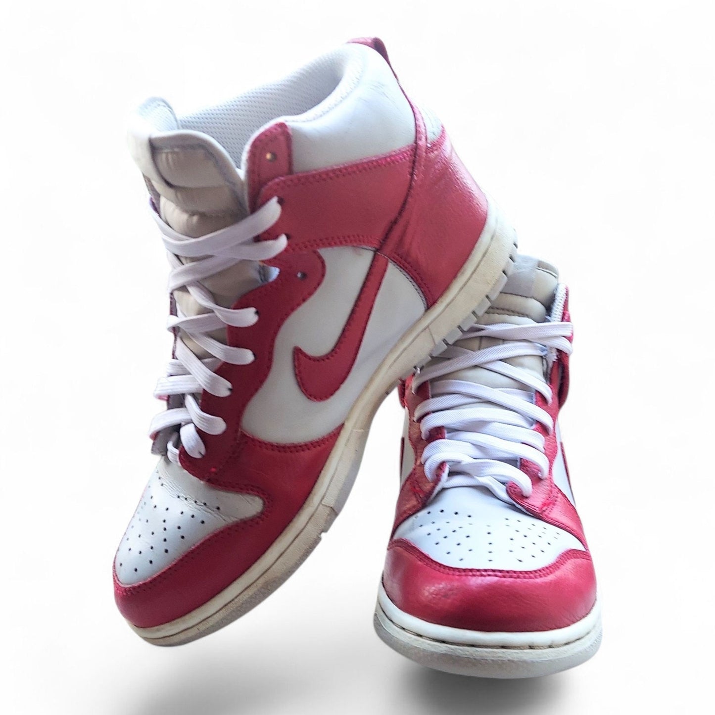 Nike Dunk High Gym Red Neutral Grey Sail Womens 8 Sneakers 407922-602