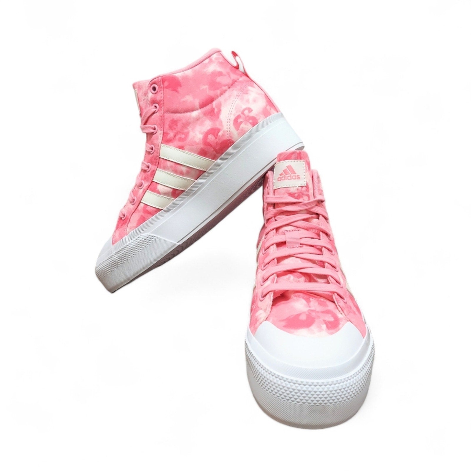 Adidas Bravada 2.0 Pink Mid-Top Platform Fashion Sneakers - Larmar's New And Used Products