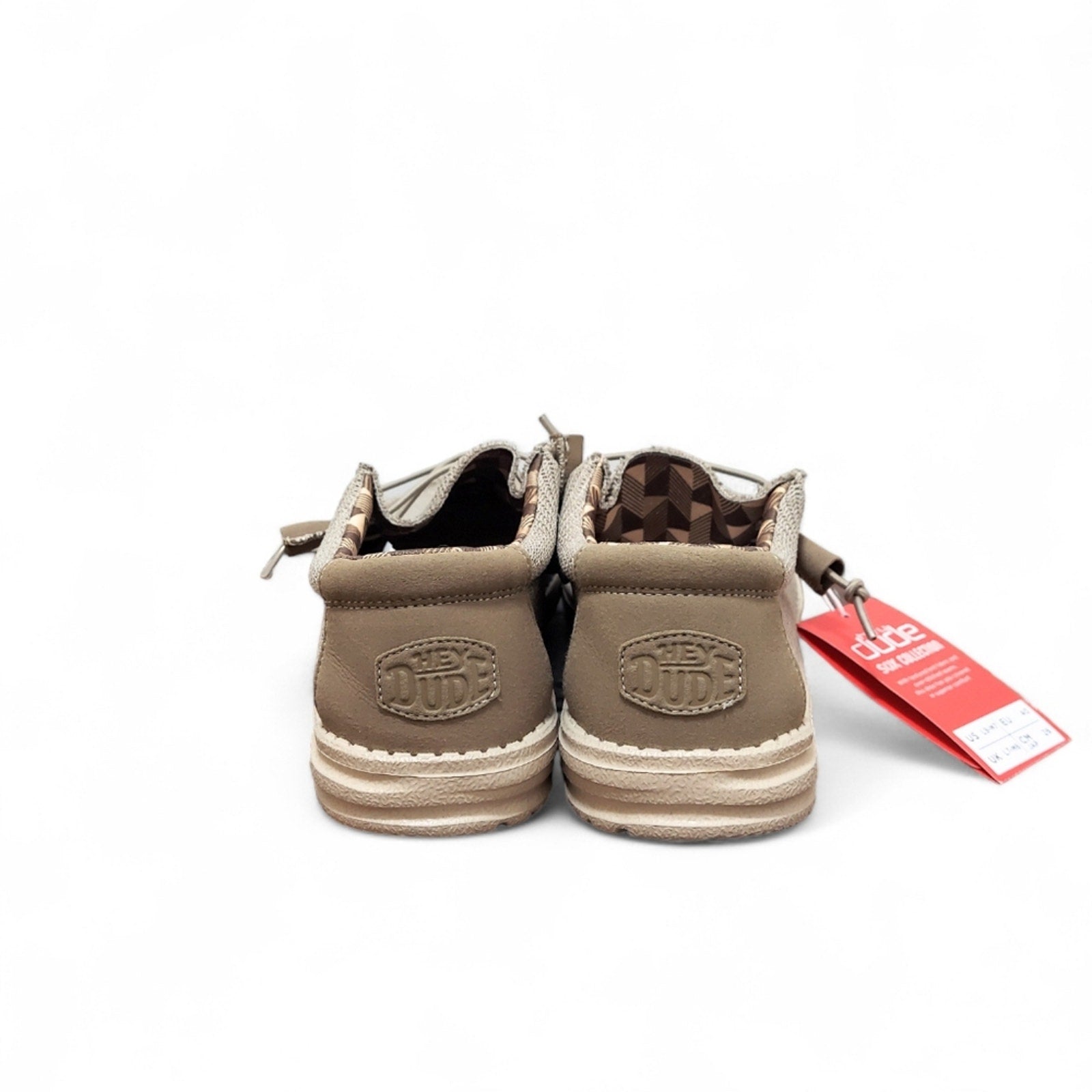 Men's Beige Hey Dude Slip-On Loafers Wally Sock Style - Larmar's New And Used Products