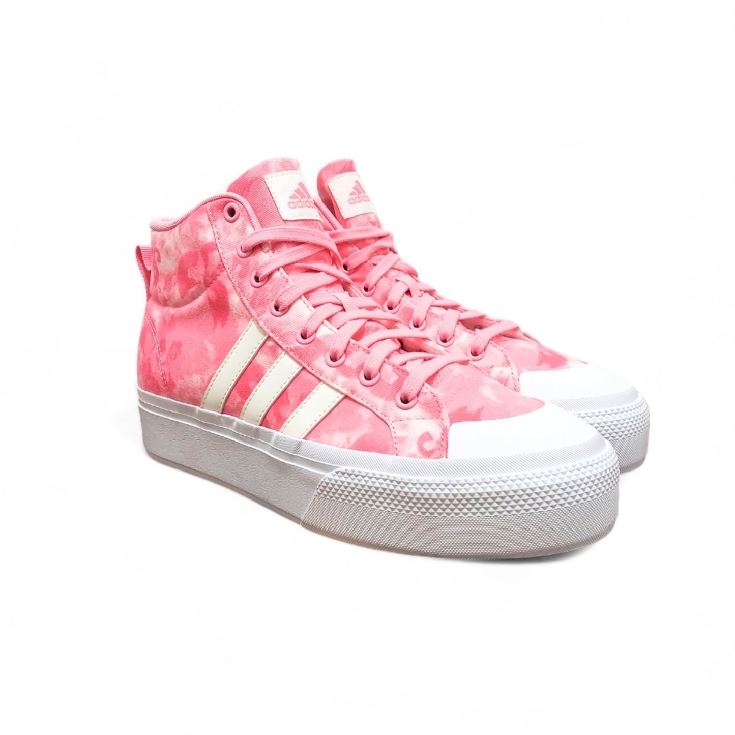 Adidas Bravada 2.0 Pink Mid-Top Platform Fashion Sneakers - Larmar's New And Used Products