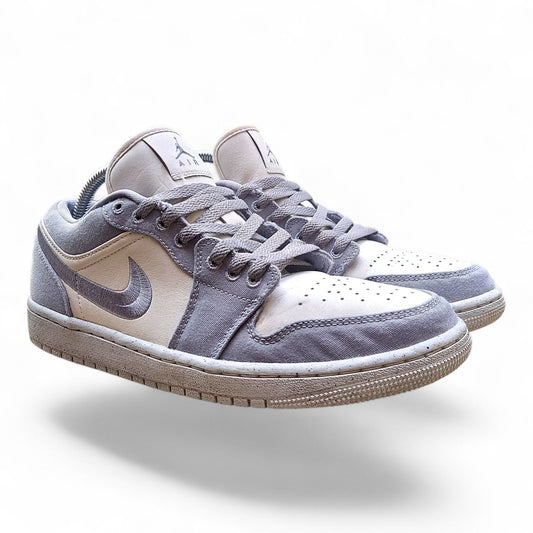 Nike Air Jordan 1 Low Steel Grey Sail Womens 9.5 Mens 8 Sneakers Shoes
