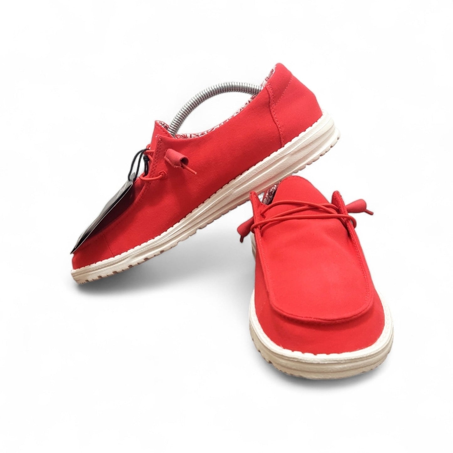 Women's Hey Dude Wendy Loafers Red New, No Box - Larmar's New And Used Products