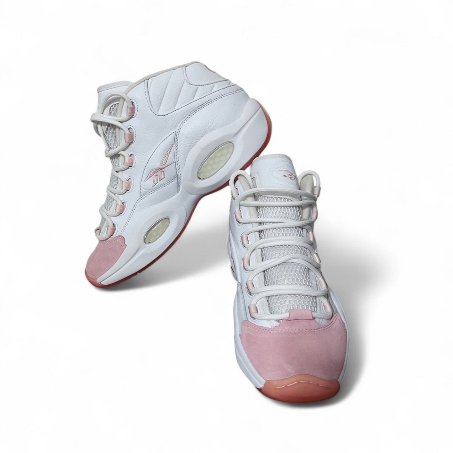 Reebok Question Mid Pink White Allen Iverson Basketball Sneakers Men's Size 10.5